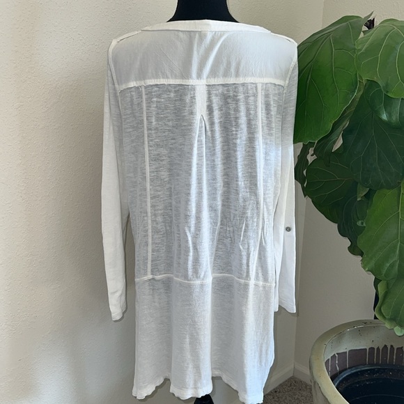 We The Free Women’s Stargazer 100% Cotton Henley 3/4 Sleeve Tunic Top Medium - Picture 9 of 11